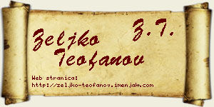 Željko Teofanov vizit kartica